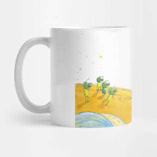 Martians observing the Earth from the Moon Mug